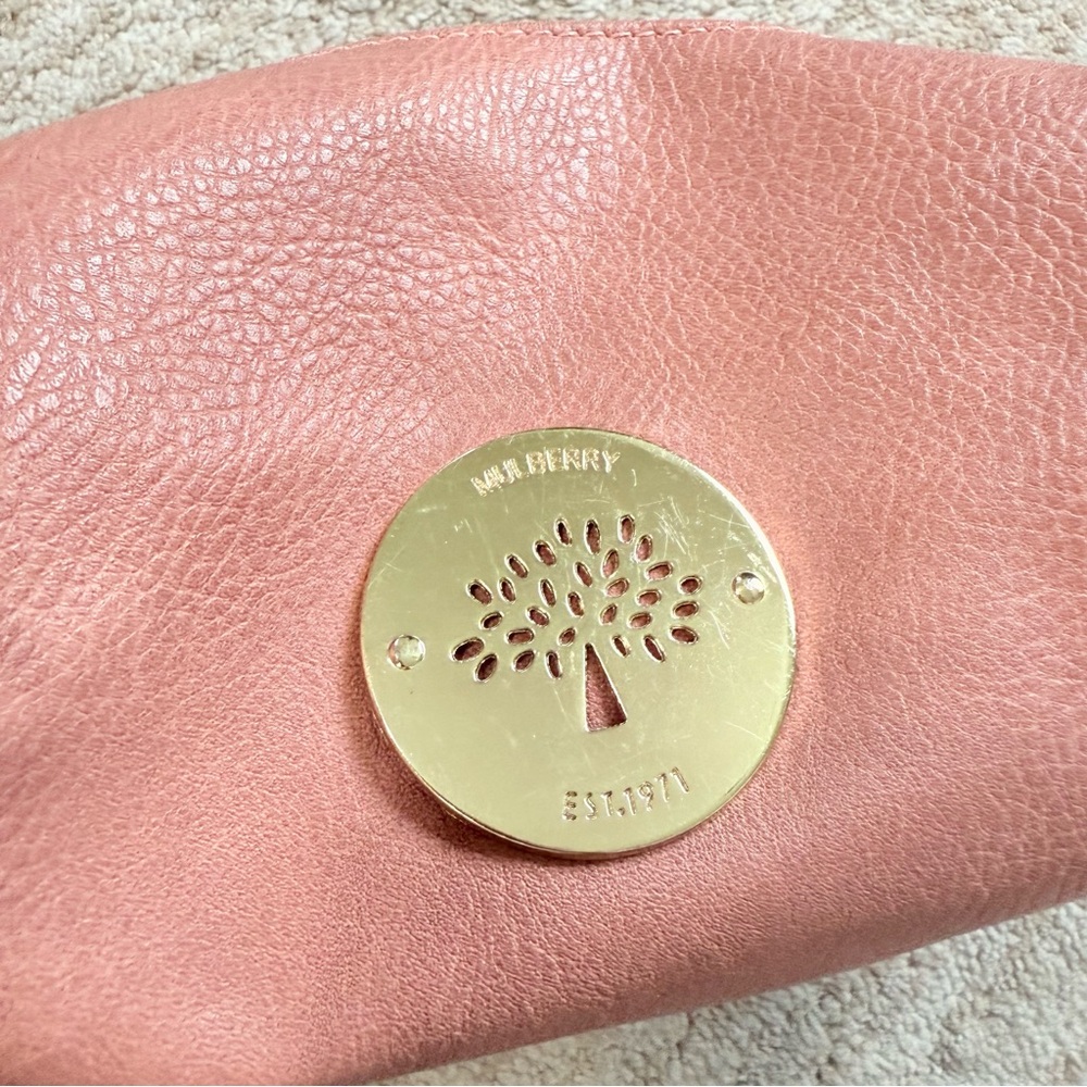 Mulberry Dusty Rose Leather Personal Pouch Bag with Gold Hardware - Picture 3 of 11